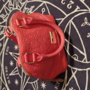 RARE Betsy Johnson Coral Skull Purse